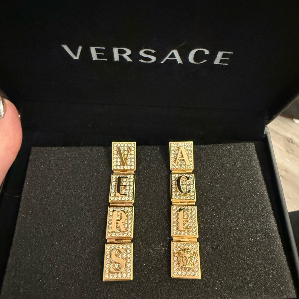 Versace tiles crystal earrings